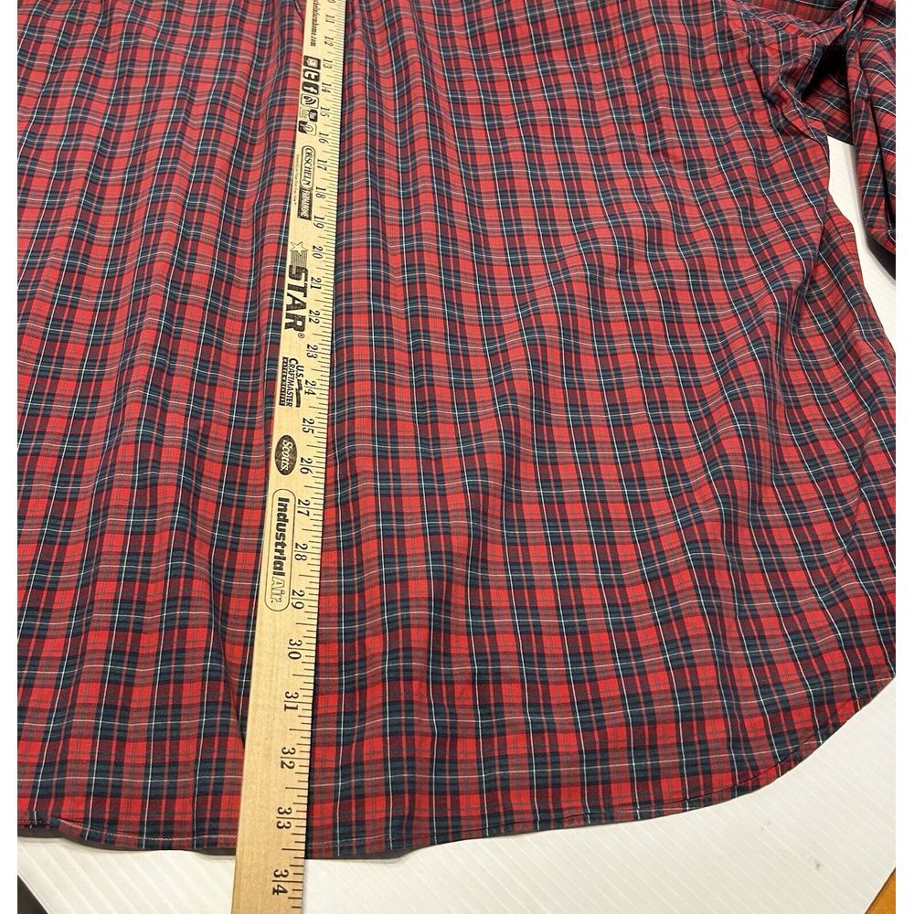Ralph Lauren Red & Green Plaid “Blake” Cotton Button Down Collared Shirt XXL - Picture 8 of 9